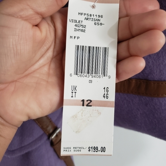 AK Anne Klein 100% Wool Artisan Soft Violet Blazer Jacket Size 12 - Picture 9 of 12